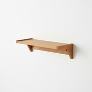 FDB Furniture B5 Borge Mogensen Shelf Solid Oak, compact floating wall shelf with minimalist design.
